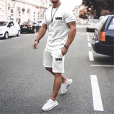 Fear of God Fog T Shirt Essentials Double Line Casual Sports Short Sleeve Shorts Suit
