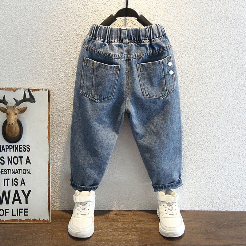 Toddler Boys Pants Boys' Ripped Jeans Spring