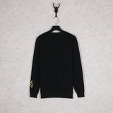 Shark Print Sweatshirts Autumn And Winter Cartoon Embroidered Crew Neck Pullover And Fleece Sweater Men And Women