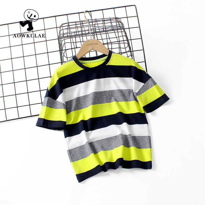 Children T Shrits Summer Short Sleeve round Neck Short Sleeve T-shirt