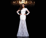 Bridesmaid Dress Autumn and Winter Women's Dress Hip-Wrapped Evening Dress