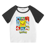 Children Pokemon Pikachu T Shirt Summer Clothing Short Sleeve T-shirt Men's Top