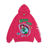 Mens Fall Outfits Hooded Long Sleeve Sweater Men's and Women's Pullover Cartoon Foam Printed Loose Top