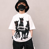 Kids Present Thoroughbred Doberman Dog Print T-Shirt Short Sleeve T-shirt for Boys and Girls