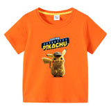 Children Pokemon Pikachu T Shirt Summer Cotton Short-Sleeved T-shirt Sports