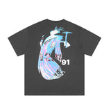 Rrr123 T Shirt Creative Color Painted Casual T-shirt