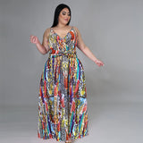 Nina Parker plus Size Dresses Sexy Strap Beach Chiffon Dress