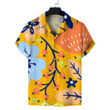 Men Beach T Shirts Men's Spring Leisure Short Sleeve Shirt
