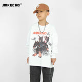 Kids Present Thoroughbred Doberman Dog Print T-Shirt Sweater Boys' Autumn Pullover