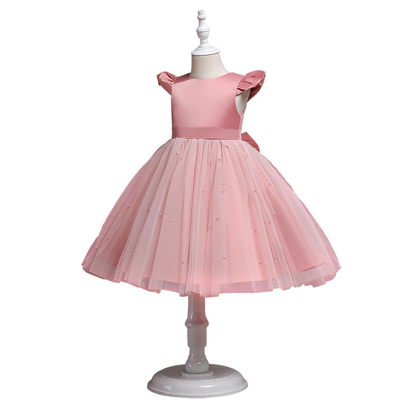 Toddler Girls Sequin Gown Dress Children's Wedding Dress Evening Dress Princess Dress Costume