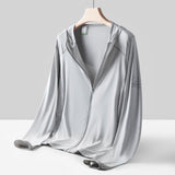 Sun Resistant Clothes UPF50 Ice Silk Mesh Breathable Sun Protection Clothing Outdoor Cycling