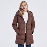 Women Winter Coats Puffer Jacket Down Coat Hooded Mid-Length Down Jacket Female Warm Down Jacket