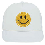 Smiley Face Cap Sponge Truck Mesh Cap Daddy Cap