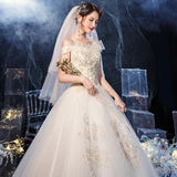 Women's Evening Dress Ball Gown Princess Quinceanera Wedding Dresses Simple Little Princess