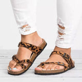 Women Open Toe Sandals Flat Large Size Beach Sandals