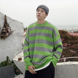Tate Langdon Sweater Sweater Loose Striped Sweater Men's Autumn and Winter