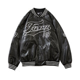 White Varsity Jacket Baseball Uniform Leather Jacket Men I High Street Hip Hop Couple Leather Coat