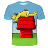 Homer Simpson Shirt Summer Digital Printing Loose Breathable round Neck