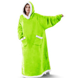 Hoodies Blankets Large Pocket Lazy Blanket Fleece Lamb Wool Bathrobe