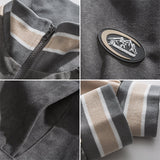 Men Jacket Spring Color Matching Men Loose All-Matching Jacket