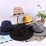 Mens Kentucky Derby Hats Solid Color Hat Retro Fedora Hat Men's and Women's Top Hat