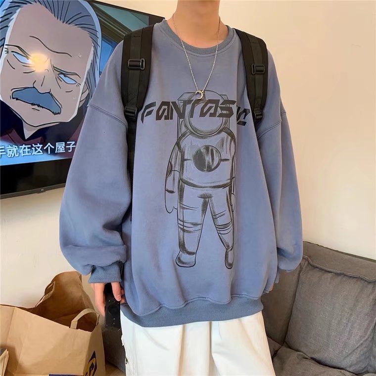 Men Sweatshirts round Neck Sweater Men's Autumn Spring and Autumn Top Loose