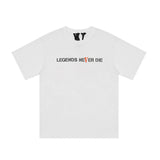 Fighting Demons Vlone T Shirt Fashion Brand Spot White Letter Loose Vlone999 Casual Cotton Youth round Neck Short Sleeve T-shirt