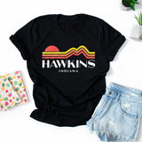 Stranger Things T Shirt Hawkins Letter Print T-shirt plus Size Summer