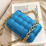 Sling Bags Autumn and Winter Chains Satchel Woven Shoulder Bag