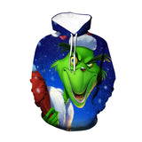 Grinch Hoodie 3D Printed Anime Pullover Hoodie Sweatshirt