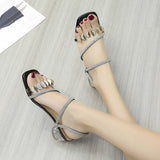 Nude Block Heel Peep Toe Sandals