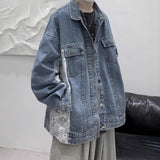 Paisley Denim Jacket Men's Autumn and Winter Jacket