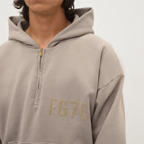 Fog Feel of God Essentials Hoodie Half Zipper Hooded Sweatshirt High Street Letter Fleece Hooded Sweater
