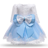 Toddler Girls Sequin Gown Dress Infant Lace Princess Dress Bow Baby Dress Year-Old Dress