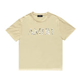 Amiri T Shirt Lettered Casual Hip Hop round Neck Short Sleeve T-shirt