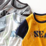 Children T Shrits Summer Short-Sleeve Shirt for Boys Short Sleeve T-shirt