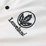 White Varsity Jacket Leaveland Maple Leaf Baseball Uniform Men 'S Youth Autumn Fashion Casual Jacket Baseball Collar Coat