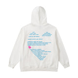 Mens Fall Outfits Autumn Street Love Foam Printed Hoodie Men's and Women's Loose Top