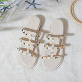 Nude Strappy Block Heels Chunky Heel Sandals