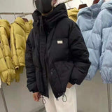 Women Winter Coats Puffer Jacket Down Coat Down Jacket Glossy Thickened Loose Stand Collar Coat
