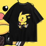 Men and Women Pokemon Pikachu T Shirt Cotton Short Sleeve T-shirt