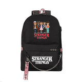 Stranger Things Hellfire Club Backpack Stranger Things School Bag USB Charging Backpack Large Capacity Travel Bag