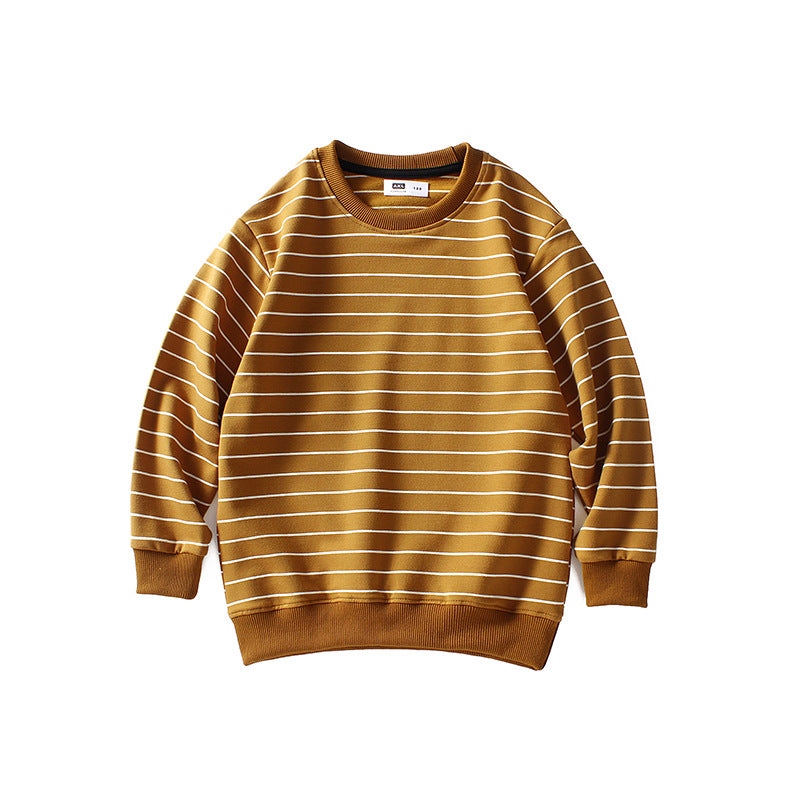 Children Boy Hoodie Jeans for Autumn Boy's Bathroom Striped Long Sleeve