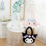My Melody Bag Cute Cartoon Big Ear Dog Clow M Large Capacity Plush Shoulder Bag Girl Hand Bag Kulomi