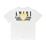 Amiri T Shirt Letter Print Casual Hip Hop Short Sleeve T-shirt