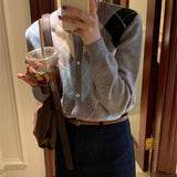 Preppy Aesthetic Sweater Sweater Outer Wear round Neck Slim-Fit Knitted Cardigan Women