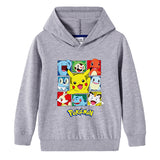 Children Pokemon Pikachu Hoodie Cotton Hooded Sweater