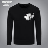 Dsq2 Hoodie DSQ Lian D2 Half Piece Leaf Printed Sweater Trendy Men's Autumn and Winter