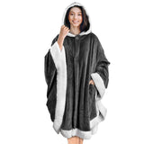 Hoodies Blankets Fall/Winter Women's Cloak Leopard Print Soft Cape Shawl