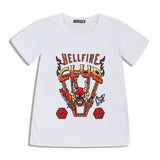 Hellfire Club Shirt Stranger Things Printed Cotton Short Sleeve T-shirt
